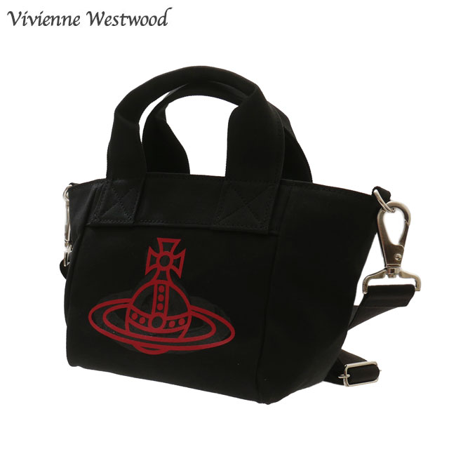 正規品・本物保証 新品 ヴィヴィアン・ウエストウッド Vivienne Westwood PAINT LINE ORB キャンバス ミニ トートバッグ BLACK ブラック 新作 グッズ