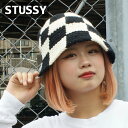 KiE{ۏ Vi Xe[V[ STUSSY CHECKER KNIT BUCKET HAT oPbg nbg BLACK ubN Y V wbhEFA