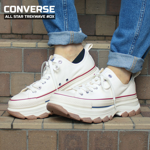 正規品 本物保証 新品 コンバース CONVERSE ALL STAR TREKWAVE OX オールスター トレックウェーブ ローカット WHITE ホワイト 31310081 ガムソール リアクト スニーカー メンズ レディース 男女兼用 新作 フットウェア