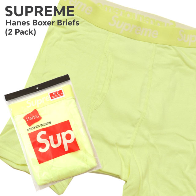 正規品 本物保証 新品 シュプリーム SUPREME x ヘインズ Hanes Boxer Briefs (2 Pack) ボクサーパンツ 2枚セット メンズ ストリート スケート スケーター グッズ