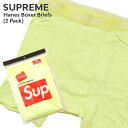 正規品 本物保証 新品 シュプリーム SUPREME x ヘインズ Hanes Boxer Briefs (2 Pack) ボクサーパンツ 2枚セット メンズ ストリート スケート スケーター グッズ