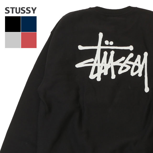 正規品・本物保証 新品 ステューシー STUSSY BASIC STUSSY CREW クルースウェット メンズ 新作 SWT/HOODY