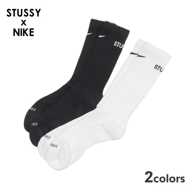 正規品・本物保証 新品 ステューシー STUSSY x ナイキ NIKE NRG Everyday Plus Cushioned Crew Socks ソックス 1足 単品 メンズ レディース 新作 スケート ストリート エイトボール ストックロゴ ストゥーシー スチューシー グッズ