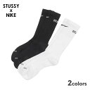 ステューシー 服 メンズ 正規品・本物保証 新品 ステューシー STUSSY x ナイキ NIKE NRG Everyday Plus Cushioned Crew Socks ソックス 1足 単品 メンズ レディース 新作 スケート ストリート エイトボール ストックロゴ ストゥーシー スチューシー グッズ