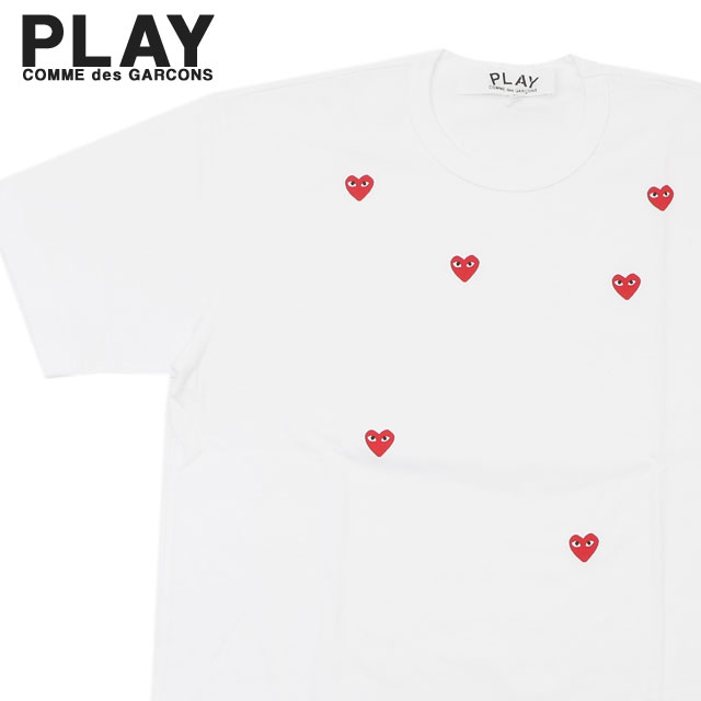 正規品・本物保証 新品 プレイ コムデギャルソン PLAY COMME des GARCONS MENS 6 HEART TEE Tシャツ メンズ レディース ハート ロゴ 新作 T338 半袖Tシャツ