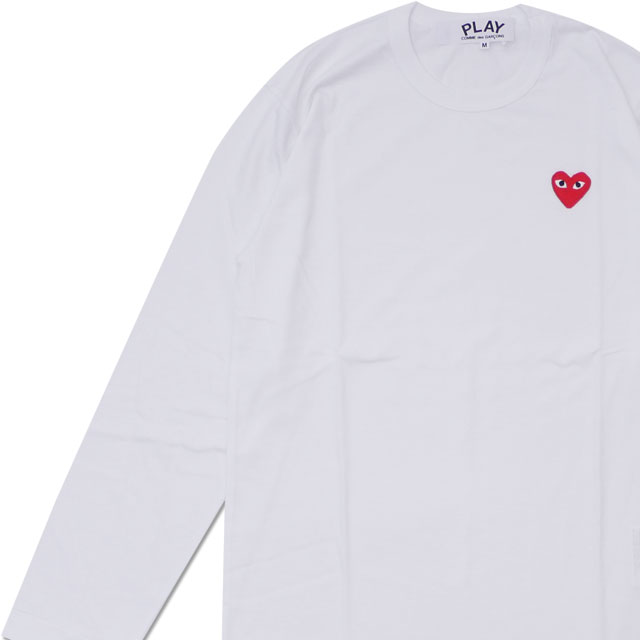 正規品・本物保証 新品 プレイ コムデギャルソン PLAY COMME des GARCONS RED HEART LS TEE 長袖Tシャツ メンズ レディース ハート ロゴ AX-T118-051 TOPS