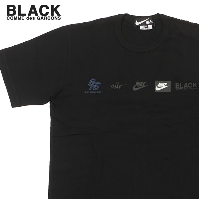 正規品・本物保証 新品 ブラック コムデギャルソン BLACK COMME des GARCONS x ナイキ NIKE LOGO TEE Tシャツ メンズ レディース 新作 半袖Tシャツ