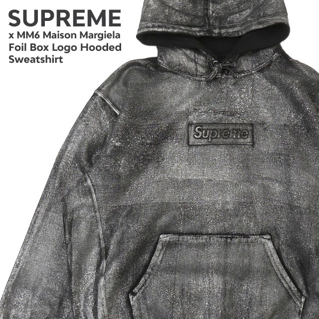 正規品・本物保証 新品 シュプリーム SUPREME x メゾン マルジェラ MM6 Maison Margiela 24SS Foil Box Logo Hooded Sweatshirt ボックスロゴ フーディー スウェット パーカー メンズ レディース 2024SS 新作 ストリート スケート スケーター エムエム6 SWT/HOODY