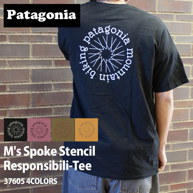 正規品・本物保証  新品 パタゴニア Patagonia M's Spoke Stencil Responsibili Tee メンズ スポーク ステンシル レスポンシビリティー Tシャツ 37605 メンズ レディース アウトドア キャンプ サーフ 海 山 新作 半袖Tシャツ