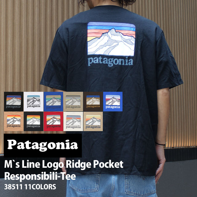 正規品・本物保証 [24SS新作追加] 新品 パタゴニア Patagonia M's Line Logo Ridge Pocket Responsibili Tee ライン ロゴ リッジ ポケット レスポンシビリティー Tシャツ 38511 メンズ レディース アウトドア キャンプ サーフ 海 山 新作 半袖Tシャツ