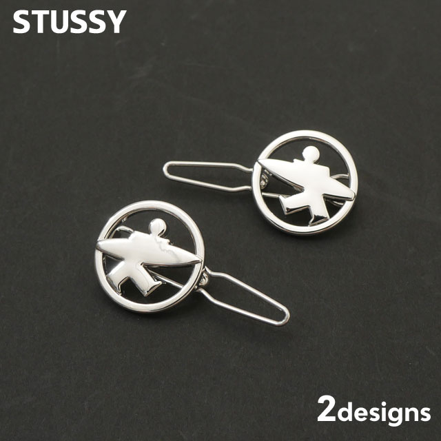 正規品・本物保証 新品 ステューシー STUSSY SURFMAN HAIRCLIP サーフマン ヘアクリップ 単品販売 メンズ レディース バラ売り スケート ストリート エイトボール ストックロゴ グッズ