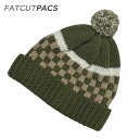 正規品・本物保証 新品 ファット カット パックス FAT CUT PACS Checker tone Beanie チェッカー ビーニー ボンボン 新作 パッ...