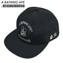 正規品・本物保証 新品 エイプ A BATHING APE x ネイバーフッド NEIGHBORHOOD GENERAL PANEL CAP キャップ メンズ レディース 新作 BAPExNBHD グッズ(4)