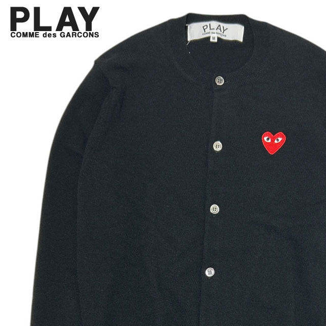 正規品・本物保証 新品 プレイ コムデギャルソン PLAY COMME des GARCONS ROUND NECK CARDIGAN カーディガン メンズ レ...