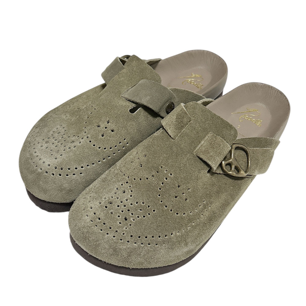 正規品・本物保証 新品 ニードルズ NEEDLES 25FW Clog Sandal Suede サンダル メンズ レディース 2025FW 2025AW 25AW 新作 ニードルス パピヨン 蝶 刺繍 フットウェア
