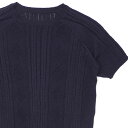  ユニフォームエクスペリメント uniform experiment S/S CABLE C.NECK KNIT 半袖 ケーブル編み クルーネック ニット NAVY ネイビー 紺 メンズ サイズ1  334000549517 (TOPS)