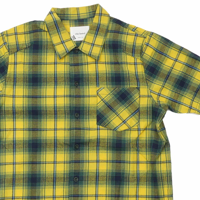 正規品・本物保証 ウィズリミテッド WHIZ LIMITED S/S SHIRTS チェック 半袖シャツ YELLOW イエロー メンズ Mサイズ  115001648048 (TOPS)