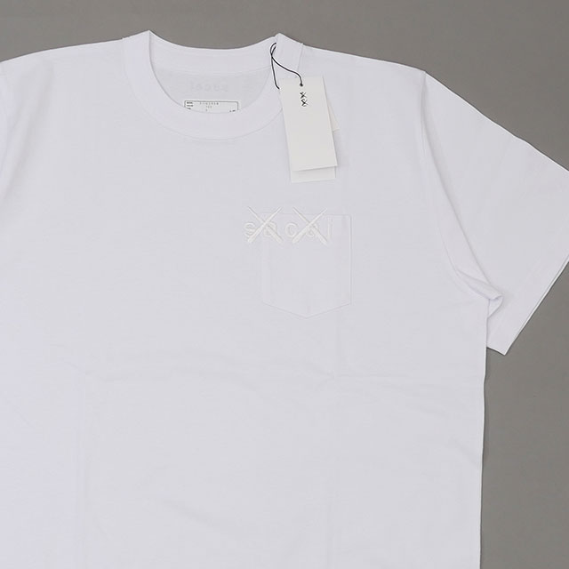 新古品/未使用 サカイ sacai x カウズ KAWS POCKET S/S TEE ポケット Tシャツ WHITE ホワイト メンズ サイズ5 104003405550 (半袖Tシャツ) 39ショップのサムネイル