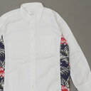 正規品・本物保証 ユニフォームエクスペリメント uniform experiment SIDE FLOWER PANEL B.D SHIRT ボタンダウン 長袖シャツ WHITE ホワイト メンズ サイズ2 【中古】 116003095520 (TOPS)