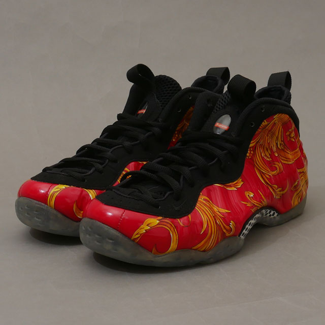 楽天CliffEdgeR正規品・本物保証 新古品/未使用 シュプリーム SUPREME x ナイキ NIKE AIR FOAMPOSITE 1 SUPREME SP エアフォーム ポジット SPORT RED/BLACK-METALLIC GOLD 652792-600 メンズ 27.5cm （フットウェア）