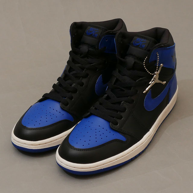 楽天CliffEdgeR正規品・本物保証 ナイキ NIKE AIR JORDAN 1 RETRO エアジョーダン1 BLACK/ROYAL BLUE 136066-041 メンズ 27.5cm 【中古】 （フットウェア）