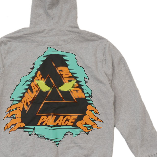 正規品 本物保証 パレス スケートボード Palace Skateboards TRI-RIPPER HOOD スウェット フーディー パーカー GRAY グレー メンズ Mサイズ 【中古】 (SWT/HOODY) CE02