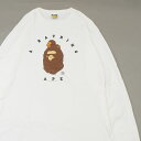 正規品・本物保証 ア ベイシング エイプ A BATHING APE MILO ON APE HEAD L/S TEE ベビーマイロ エイプヘッド 長袖Tシャツ メンズ【中古】BAPE ベイプ (TOPS)