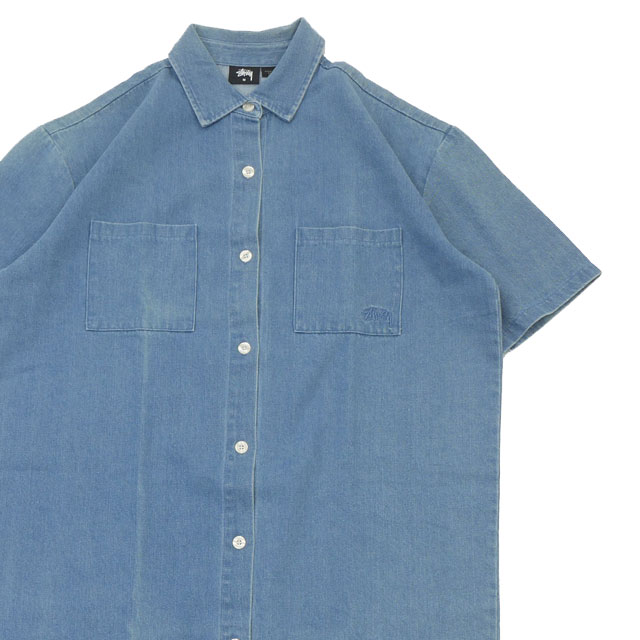 ʡʪݾ ƥ塼 ޥ STUSSY WOMEN VERNON DENIM DRESS ǥ˥ ɥ쥹 ԡšۥǥ  (TOPS)