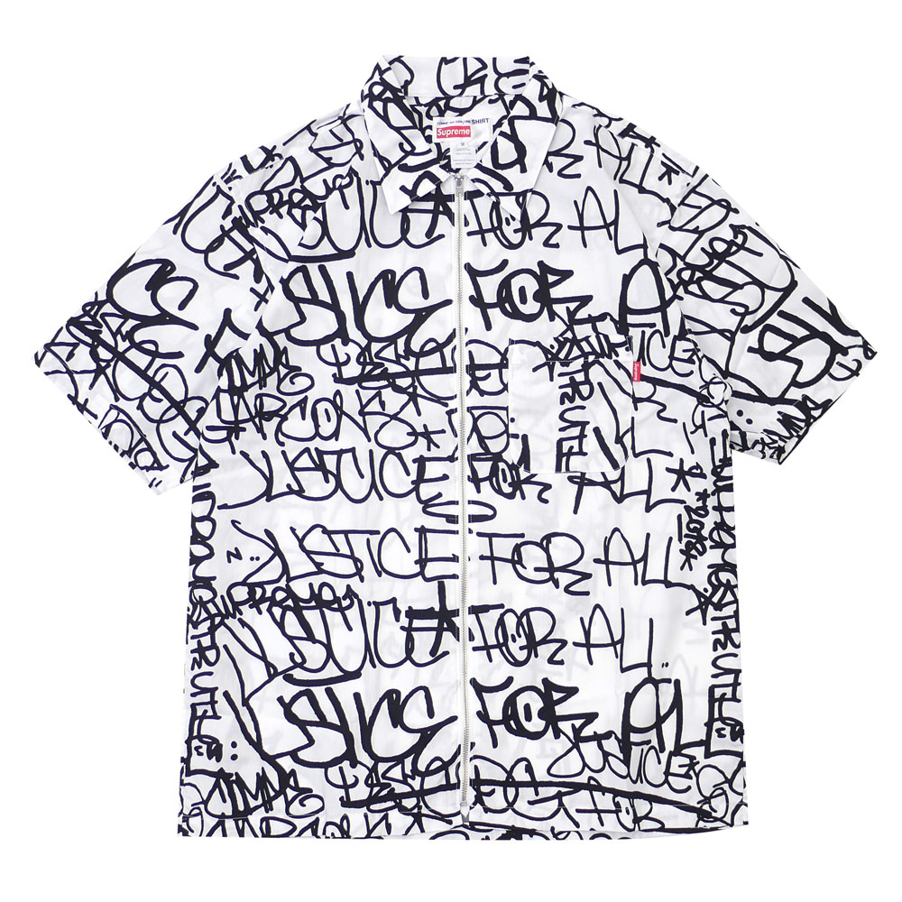 シュプリーム SUPREME x コムデギャルソン シャツ COMME des GARCONS SHIRT Graphic S S Shirt 半袖シャツ WHITE 215001305040 【新品】