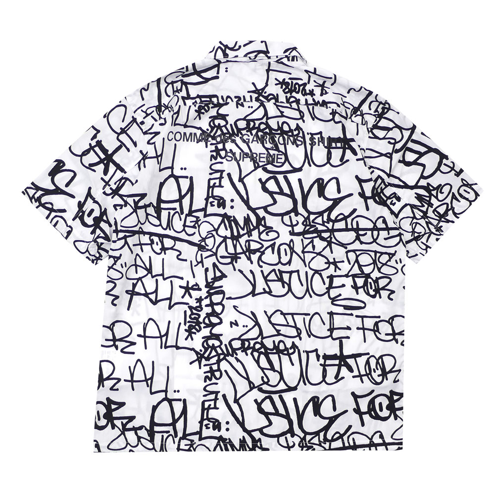 シュプリーム SUPREME x コムデギャルソン シャツ COMME des GARCONS SHIRT Graphic S S Shirt 半袖シャツ WHITE 215001305040 【新品】