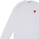 【月間優良ショップ7度受賞】 プレイ コムデギャルソン PLAY COMME des GARCONS MENS RED HEART WAPPEN LS TEE 長袖Tシャツ WHITE ホワイト 白 メンズ 【新品】 200007741040 ETN122