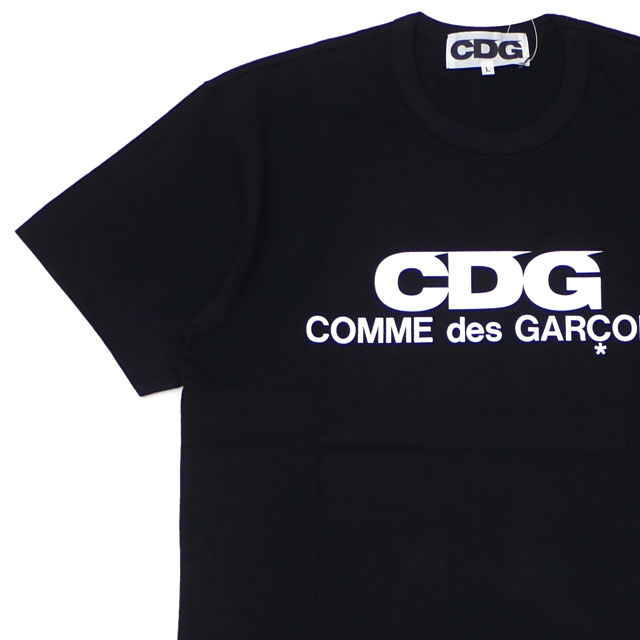 コム デ ギャルソン 【月間優良ショップ7度受賞】 新品 シーディージー CDG コムデギャルソン COMME des GARCONS LOGO TEE Tシャツ BLACK ブラック 黒 メンズ ETN121