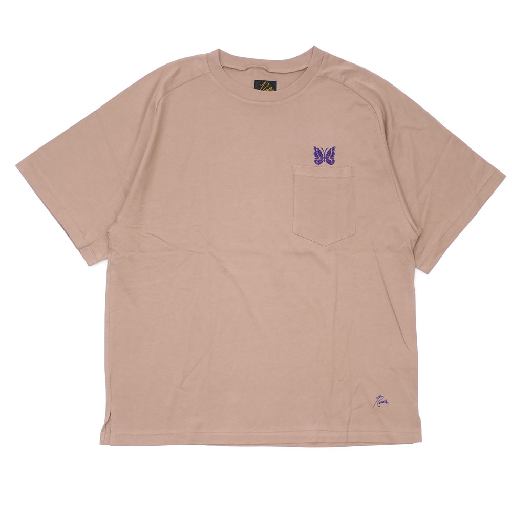 NEEDLES : EMB. POCKET TEE BEIGE