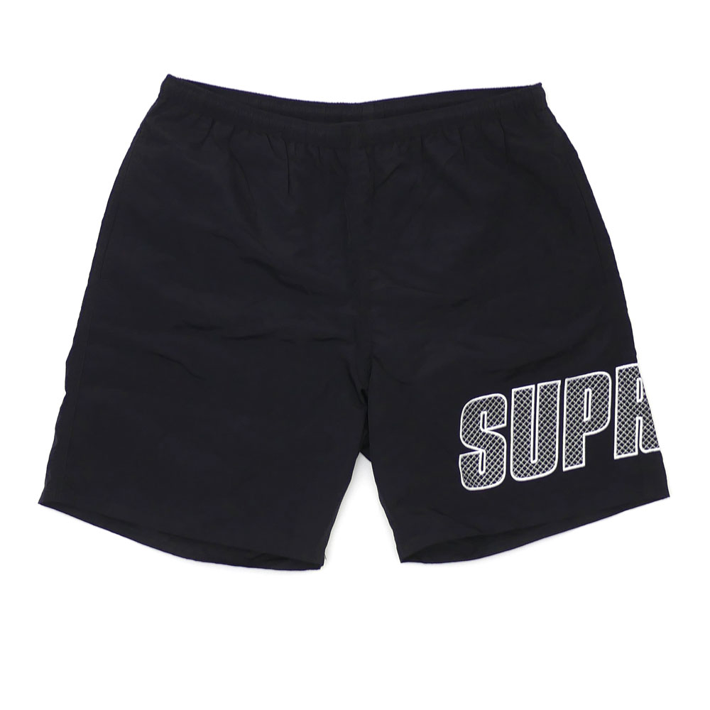 SUPREME : Logo Applique Water Short BLACK