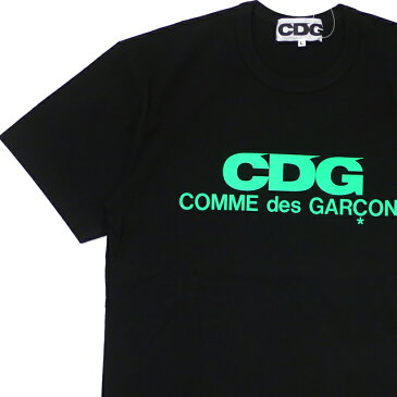 新品 コムデギャルソン CDG COMME des GARCONS FLUORESCENT LOGO TEE Tシャツ BLACKxGREEN ブラック 黒 メンズ 新作