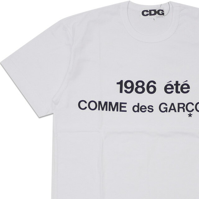 コム デ ギャルソン 【月間優良ショップ7度受賞】 新品 コムデギャルソン CDG COMME des GARCONS STAFF COAT PRINT TEE Tシャツ WHITE ホワイト 白 メンズ ETN121