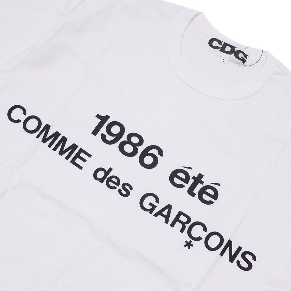 【2022年3月4月度 2ヶ月連続月間優良ショップ受賞】新品 コムデギャルソン CDG COMME des GARCONS STAFF COAT PRINT TEE Tシャツ WHITE ホワイト 白 メンズ 39ショップ
