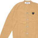 【月間優良ショップ7度受賞】 新品 プレイ コムデギャルソン PLAY COMME des GARCONS MENS BLACK HEART WOOL CARDIGAN カーディガン BEIGExBLACK ベージュ メンズ ETN122