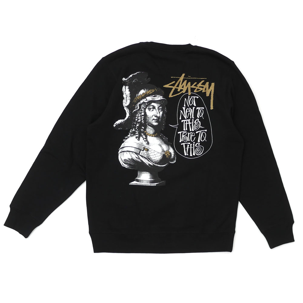 特別価格で大放出!! 新品 ステューシー STUSSY 20SS TRUE TO THIS CREW スウェットクルー BLACK ブラック 黒 2020SS 1914533 新作