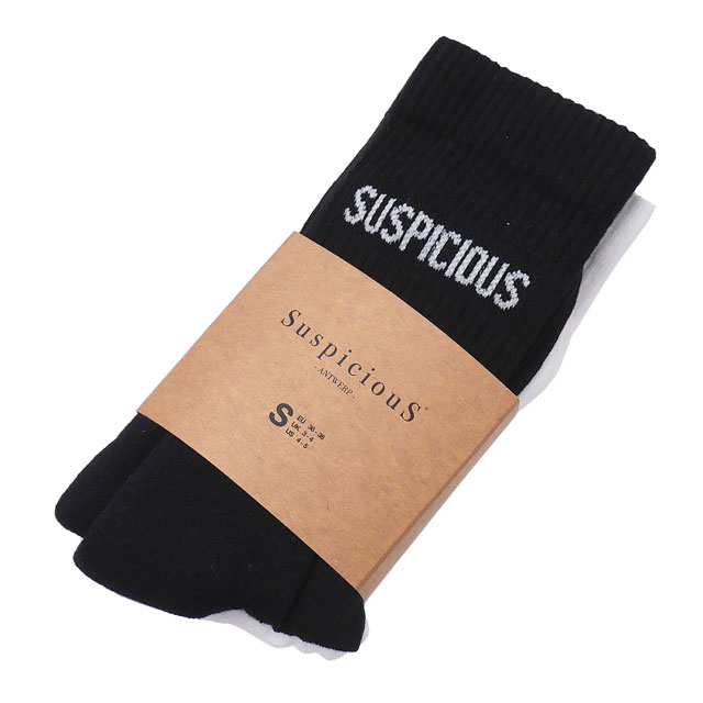 楽天Cliff Edge【月間優良ショップ7度受賞】 新品 サスピシアス アントワープ SuspiciouS Antwerp The Socks 2-Pack ソックス 靴下 2足セット BLACK&WHITE ユニセックス