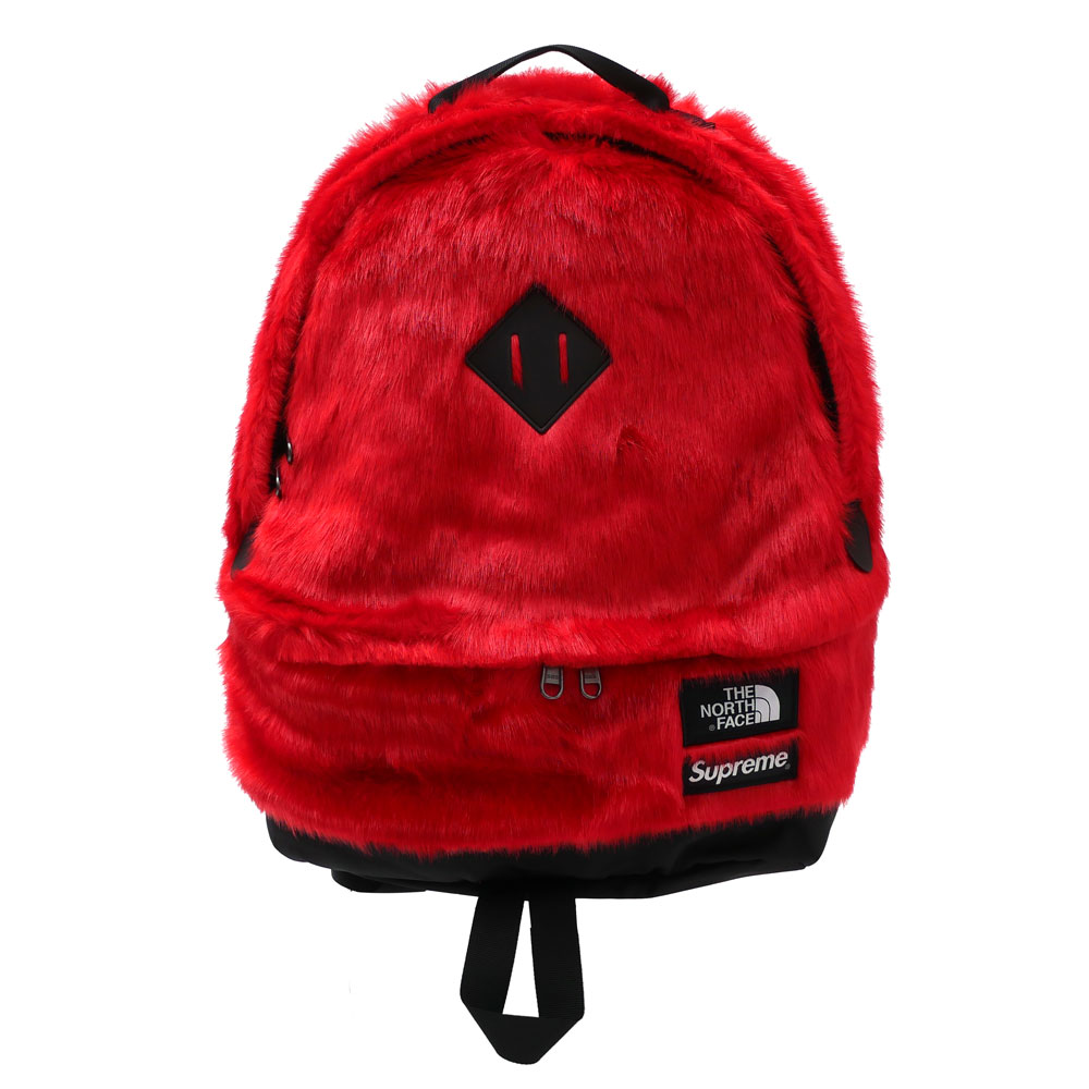 【2021年3月度 月間優良ショップ受賞】 新品 シュプリーム SUPREME x ザ ノースフェイス THE NORTH FACE Faux Fur Backpack バックパック RED レッド 赤 メンズ レディース 新作 39ショップ