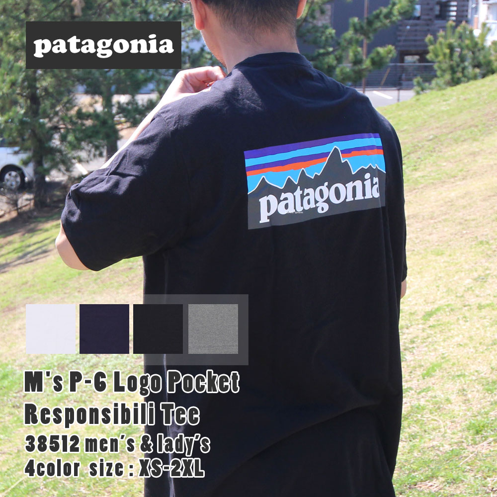  新品 パタゴニア Patagonia M's P-6 Logo Pocket Responsibili T-Shirt P-6ロゴ ポケット レスポンシビリ Tシャツ 38512 メンズ レディース