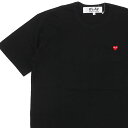 コム デ ギャルソン 【月間優良ショップ7度受賞】 新品 プレイ コムデギャルソン PLAY COMME des GARCONS SMALL RED HEART TEE Tシャツ BLACK ブラック 黒 メンズ