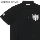  新品 ヨシノリコタケ YOSHINORI KOTAKE 店舗限定 444 EMBLEM POLO SHIRTS ポロシャツ BLACK ブラック 黒 メンズ