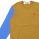 【月間優良ショップ7度受賞】 新品 プレイ コムデギャルソン PLAY COMME des GARCONS MENS Small Red Heart Coloured L/S T-Shirt 長袖Tシャツ OLIVExBLUE メンズ 新作