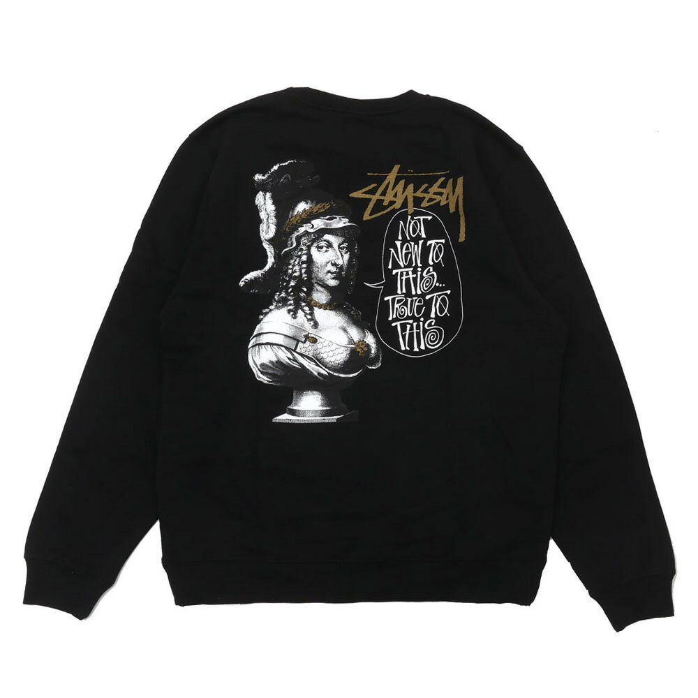 【月間優良ショップ7度受賞】 新品 ステューシー STUSSY True To This Crew クルースウェット BLACK ブラック 黒 メンズ