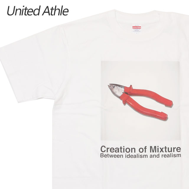  新品 ユナイテッドアスレ UnitedAthle x Shusaku Takaoka 高岡周策 6.2oz. Premium T-shirt /FISH Tシャツ WHITE ホワイト 白 メンズ 新作