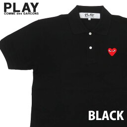 コム デ ギャルソン 【月間優良ショップ7度受賞】 新品 プレイ コムデギャルソン PLAY COMME des GARCONS MENS RED HEART POLO SHIRT ポロシャツ BLACKxRED メンズ 新作