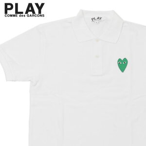 ڷͥɥå7ټޡ  ץ쥤 ǥ륽 PLAY COMME des GARCONS MENS GREEN HEART POLO SHIRT ݥ WHITExGREEN  