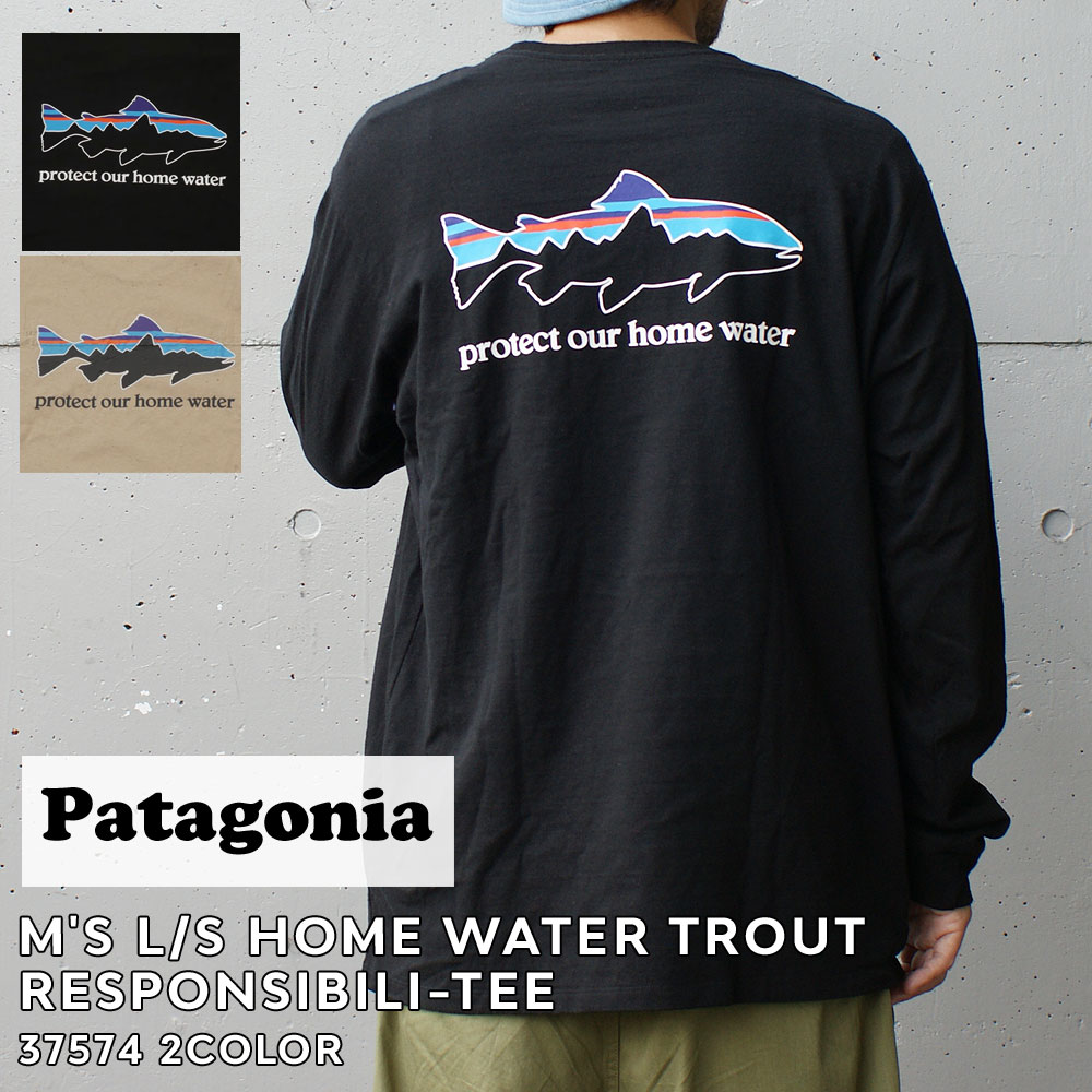  新品 パタゴニア Patagonia M's L/S Home Water Trout Responsibili Tee メンズ ロングスリーブ ホーム ウォーター トラウト レスポンシビリ 長袖Tシャツ 37574 メンズ レディース 新作